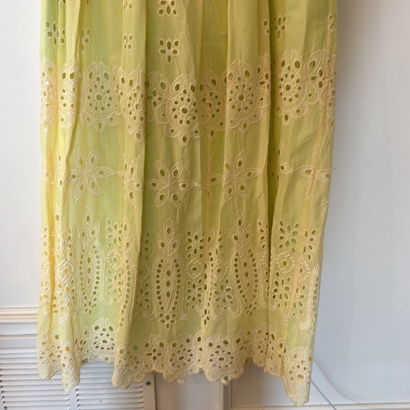 BORGO DE NOR
NINET BRODERIE ANGLAISE MAXI DRESS IN YELLOW size 6 US - Picture 10 of 13